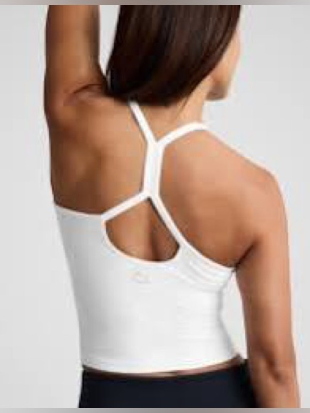 Beyond Yoga Spacedye™ Slim Racerback Cropped Tank in Cloud White Size: Large